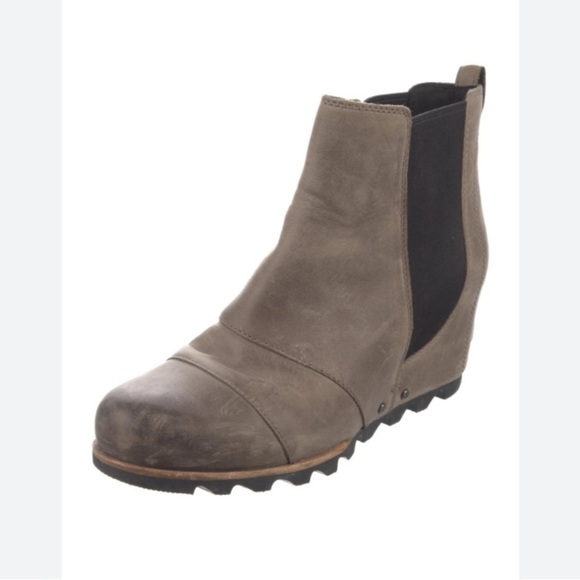 Sorel Lea Wedge Booties leather size 10 - Picture 1 of 10